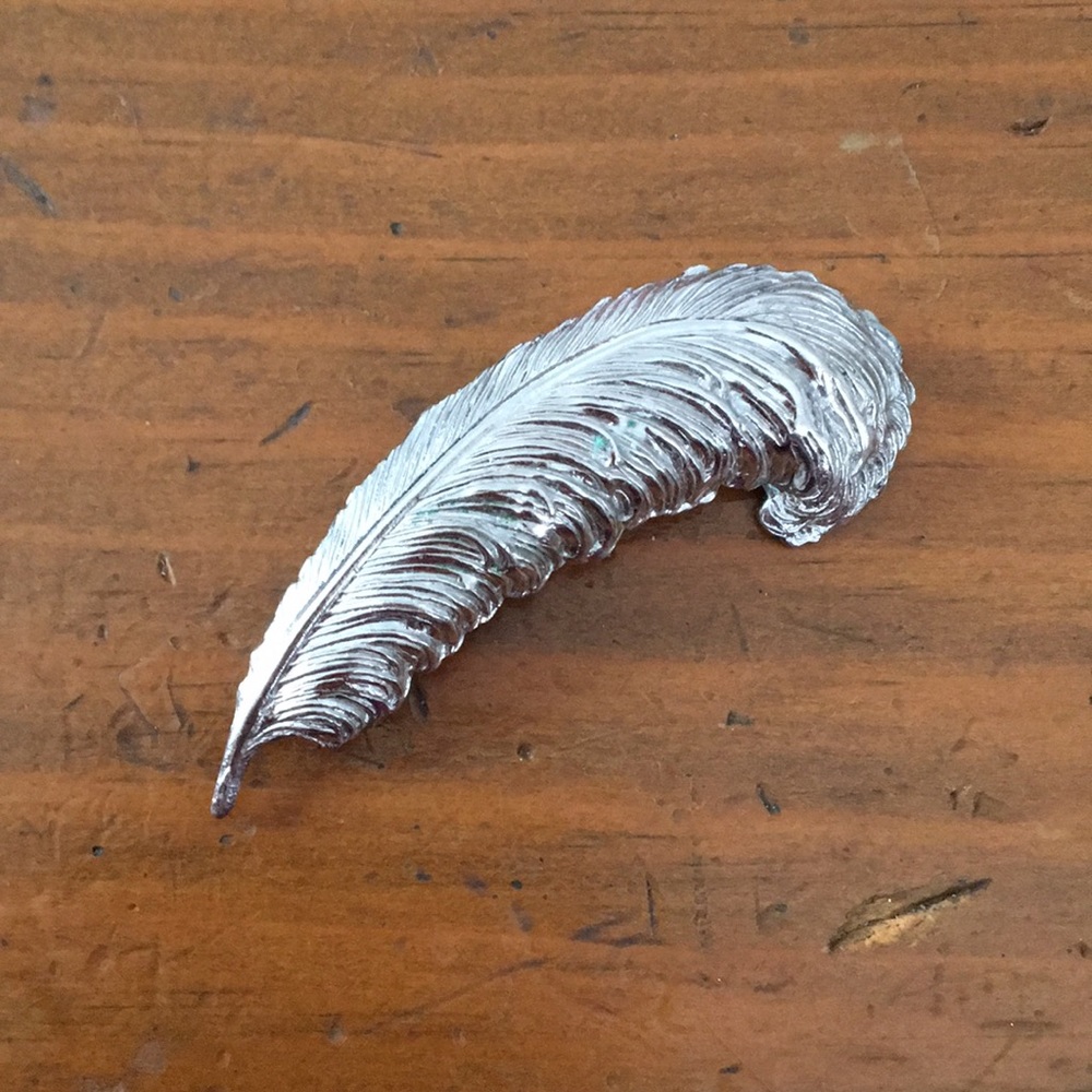 Vintage feather brooch